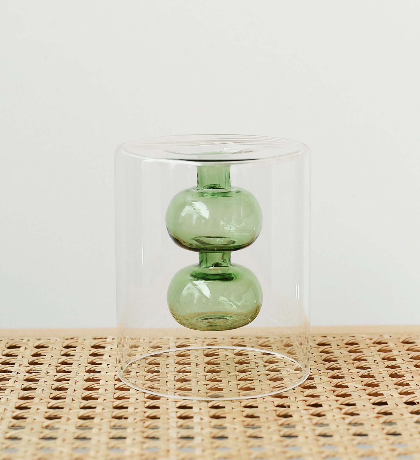 Vase rétro en verre coloré
