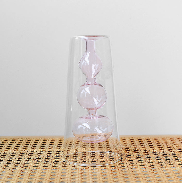 Vase rétro en verre coloré