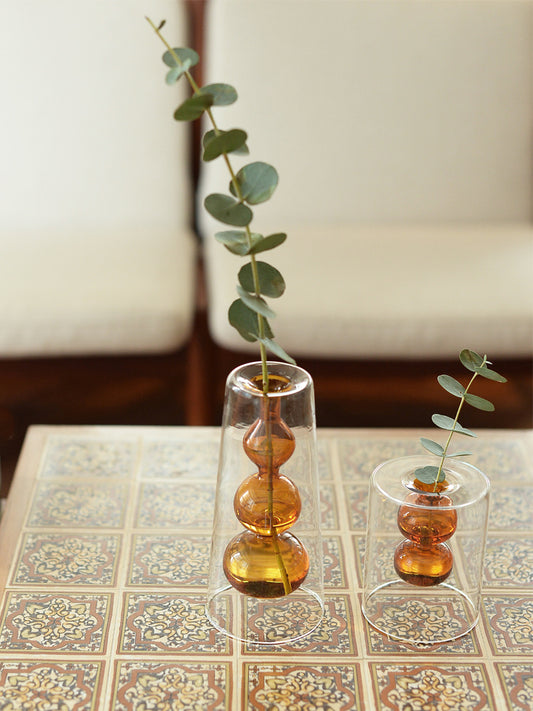 Vase rétro en verre coloré