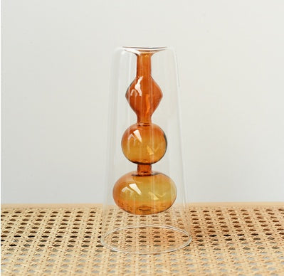 Vase rétro en verre coloré